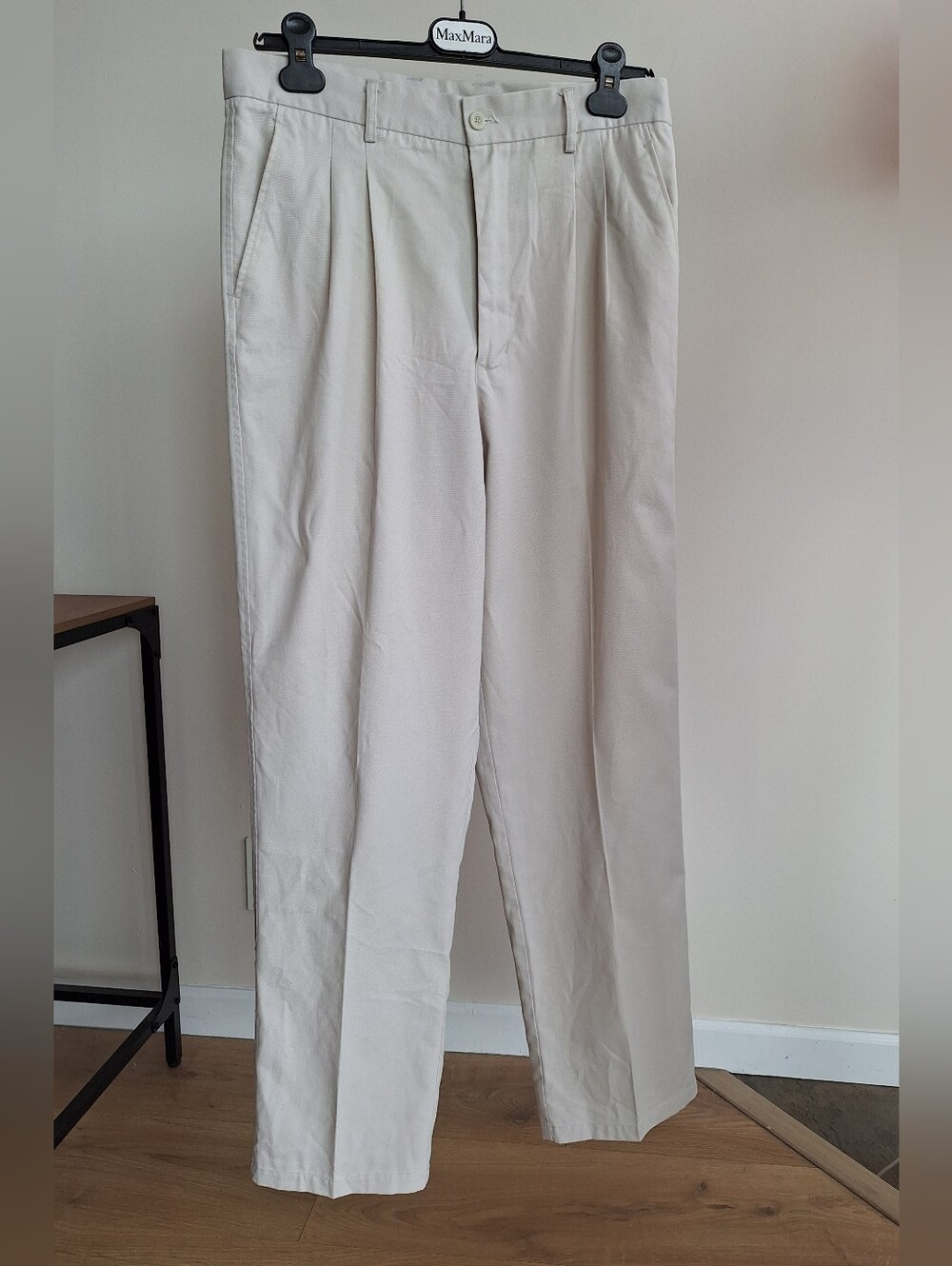 Men's Casual Cotton Trousers in Beige